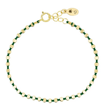 Load image into Gallery viewer, Olivia K Small Fleck Bracelet in Emerald
