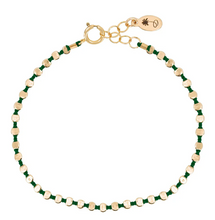 Load image into Gallery viewer, Olivia K Small Fleck Bracelet in Emerald
