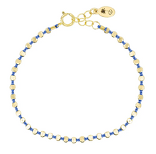 Load image into Gallery viewer, Olivia K Small Fleck Bracelet in Blue
