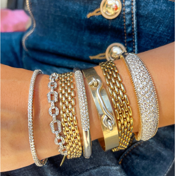 Mid-Century Diamond Pave Bracelet -Price Upon Request