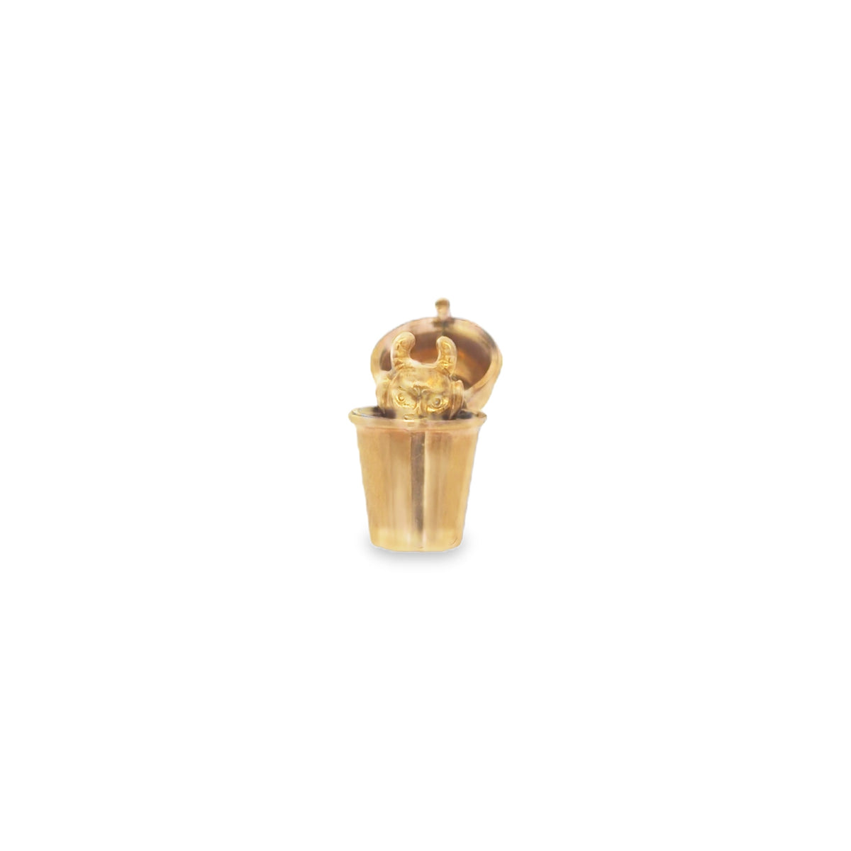 Cocktail Shaker with Devil Charm in 14k