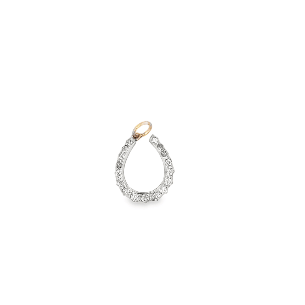 Diamond Horseshoe Charm in 18k