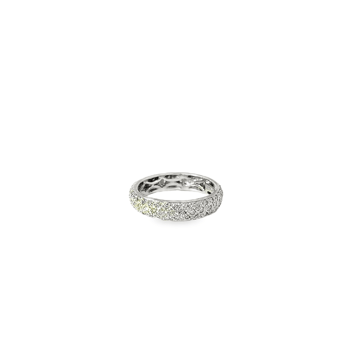 Vintage Diamond Pavé Band in White 14k Gold