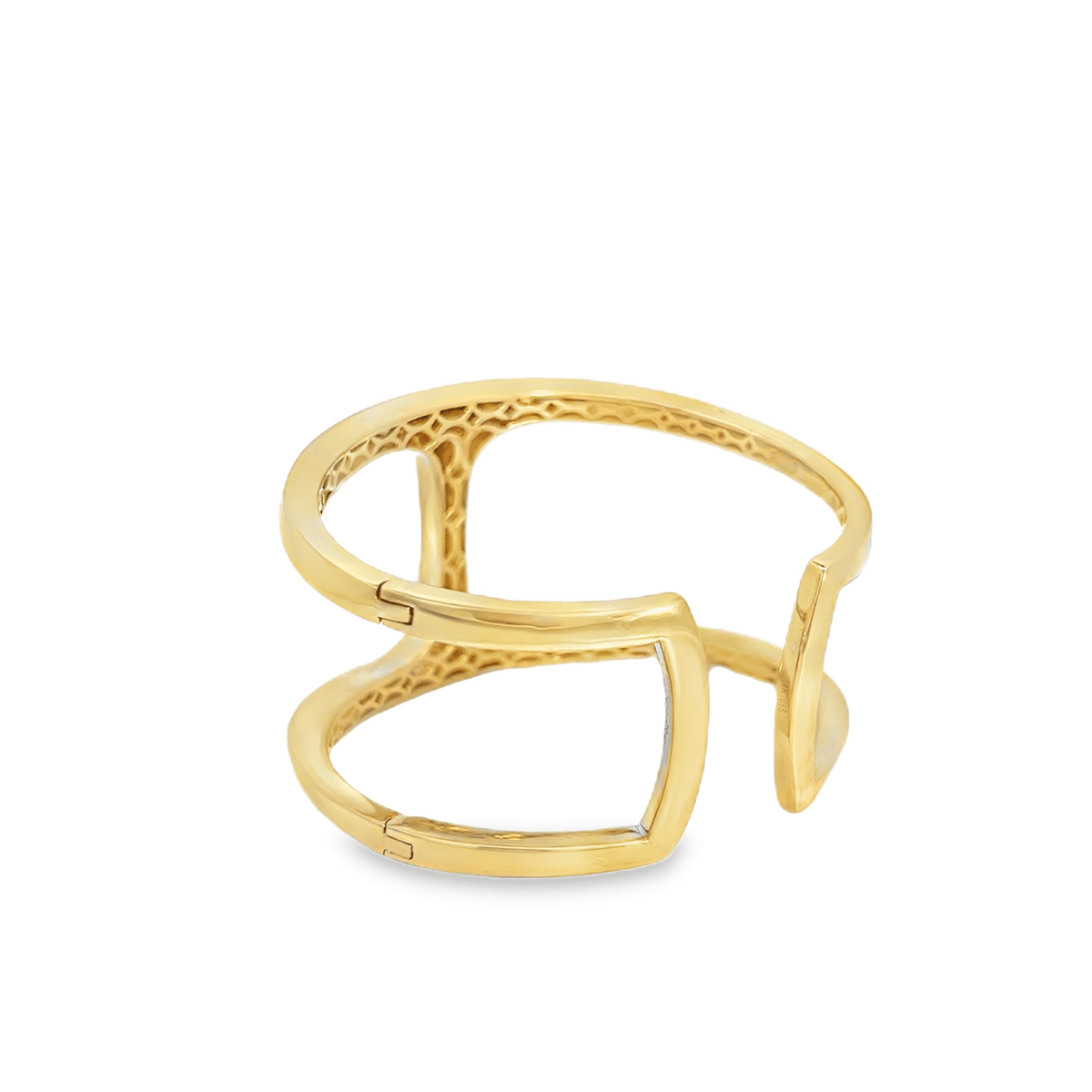 Hinged Cuff Bracelet in 14k