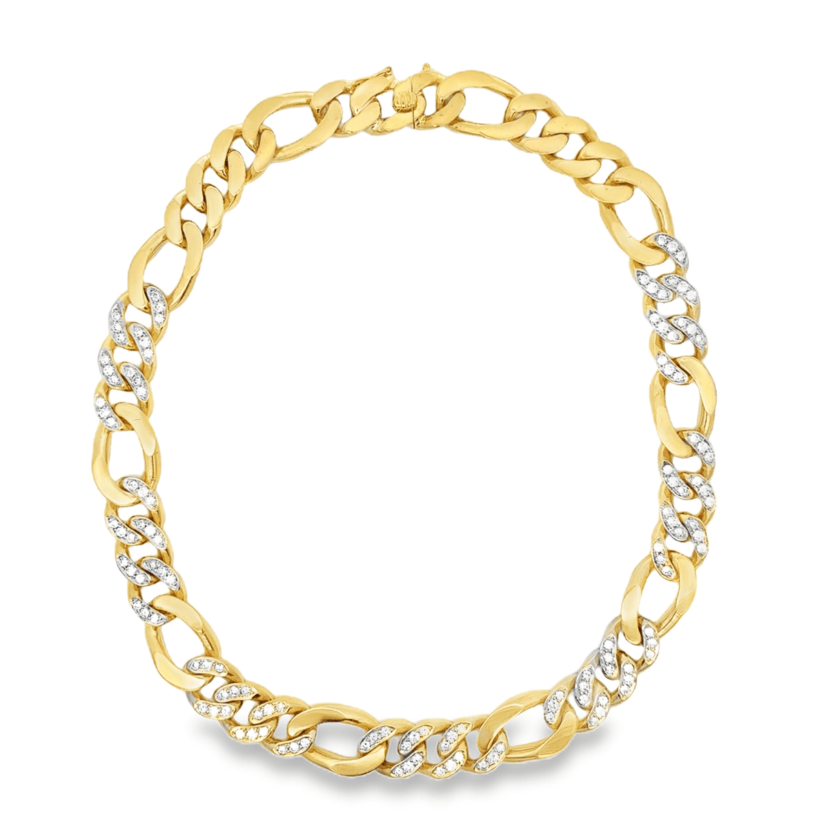 Vintage Diamond Curb Link Chain in 18k