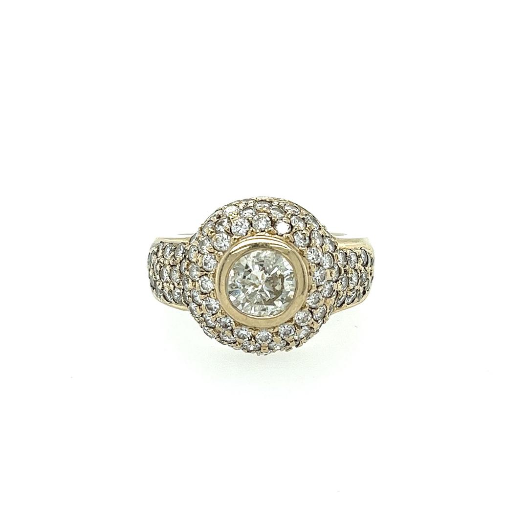Vintage Diamond Ring in 14K White Gold