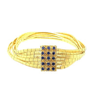 Load image into Gallery viewer, Vintage Spaghetti Bracelet w/ Sapphires in 18k Circa 1960

