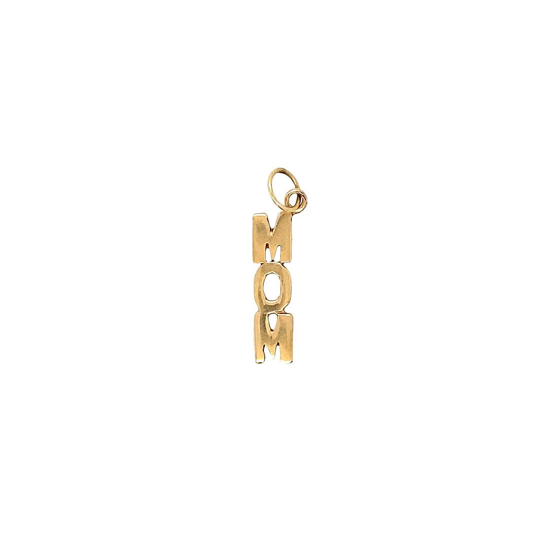 Vintage Mom Charm in 14k