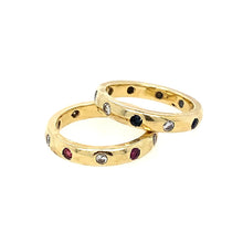 Load image into Gallery viewer, Vintage Ring Guards in Saphire, Diamond &amp; Ruby in 14K
