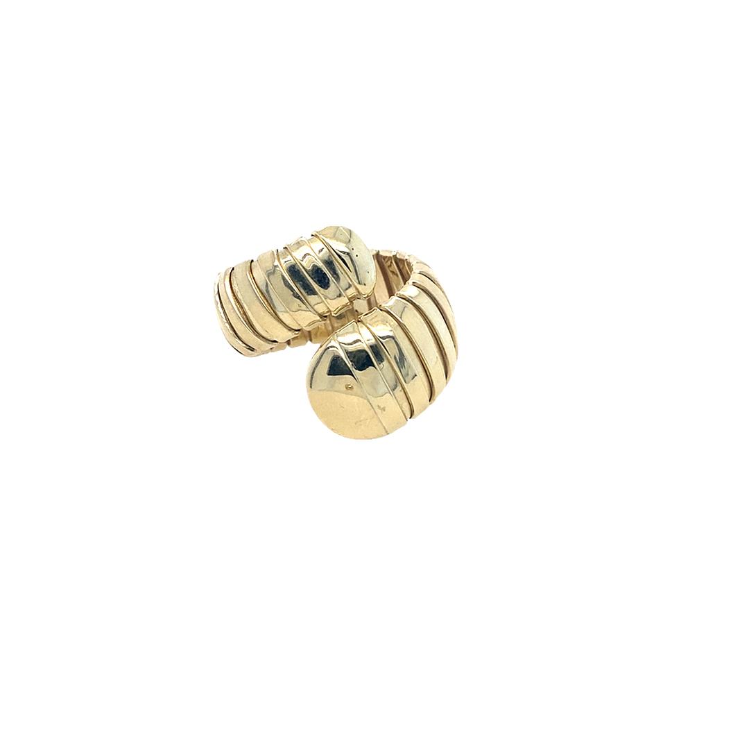 Vintage Tubogas Bypass Ring in 14K