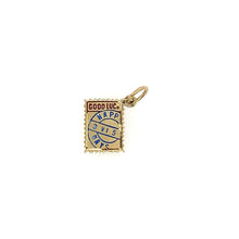 Load image into Gallery viewer, Good Luck, Happy Days Postage Stamp Charm
