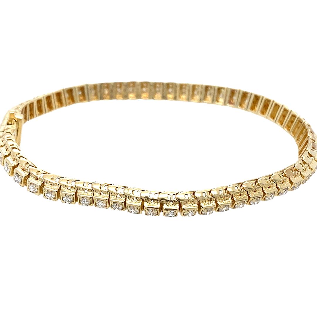 Vintage Diamond Line Bracelet in 14K