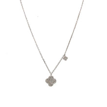 Load image into Gallery viewer, Vintage Pave Diamond Necklace in 18K White Gold
