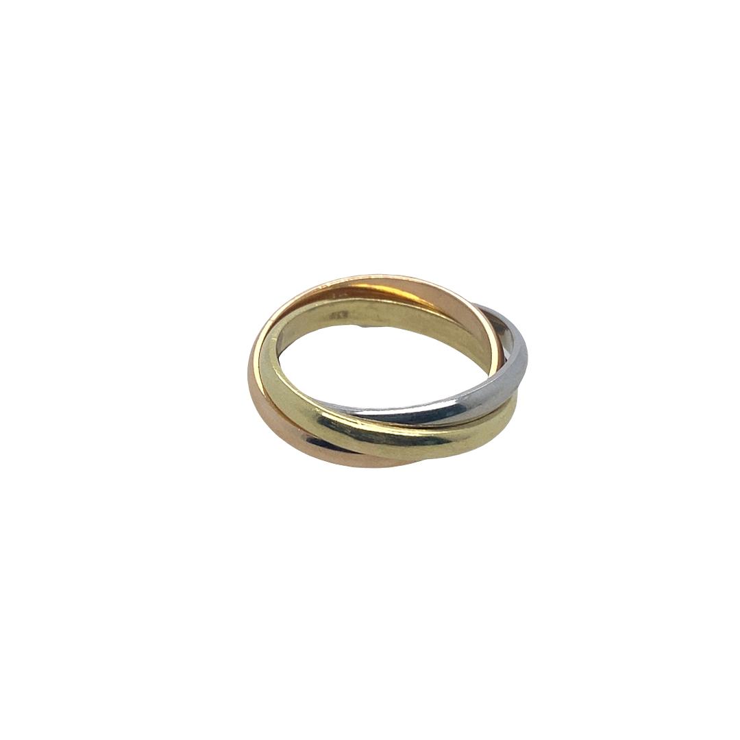 Vintage Trinity Ring in 18K Rose, White and Yellow Gold