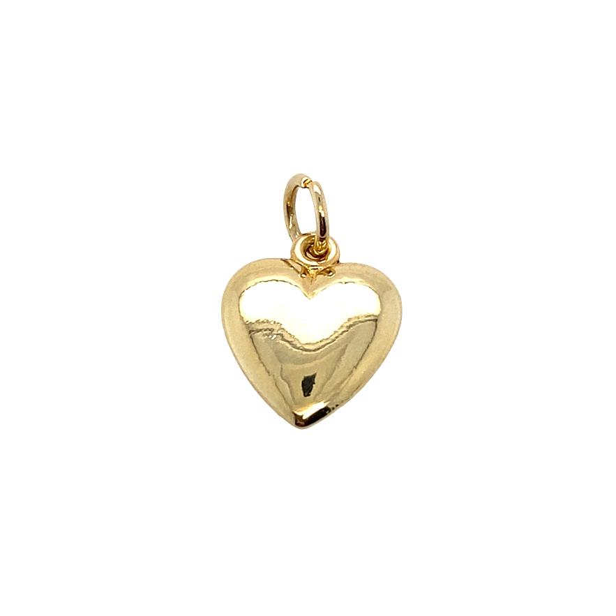 Vintage Heart Charm in 14k
