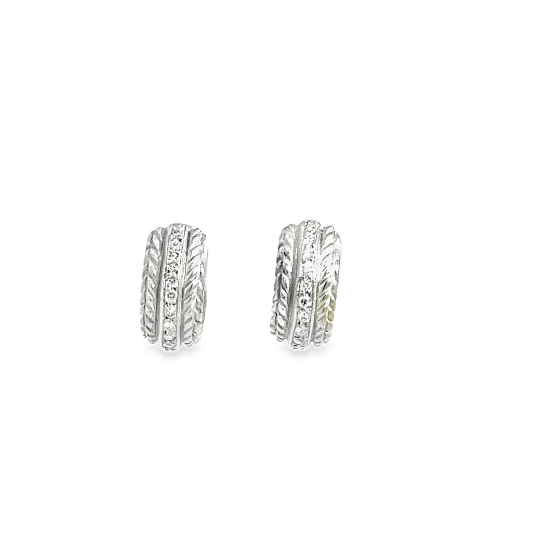 18K Mahe Huggies with Diamonds