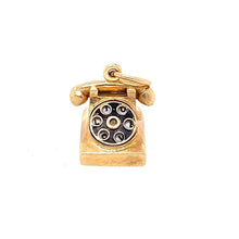 Load image into Gallery viewer, Vintage “I Love You” Telephone Charm in 14k
