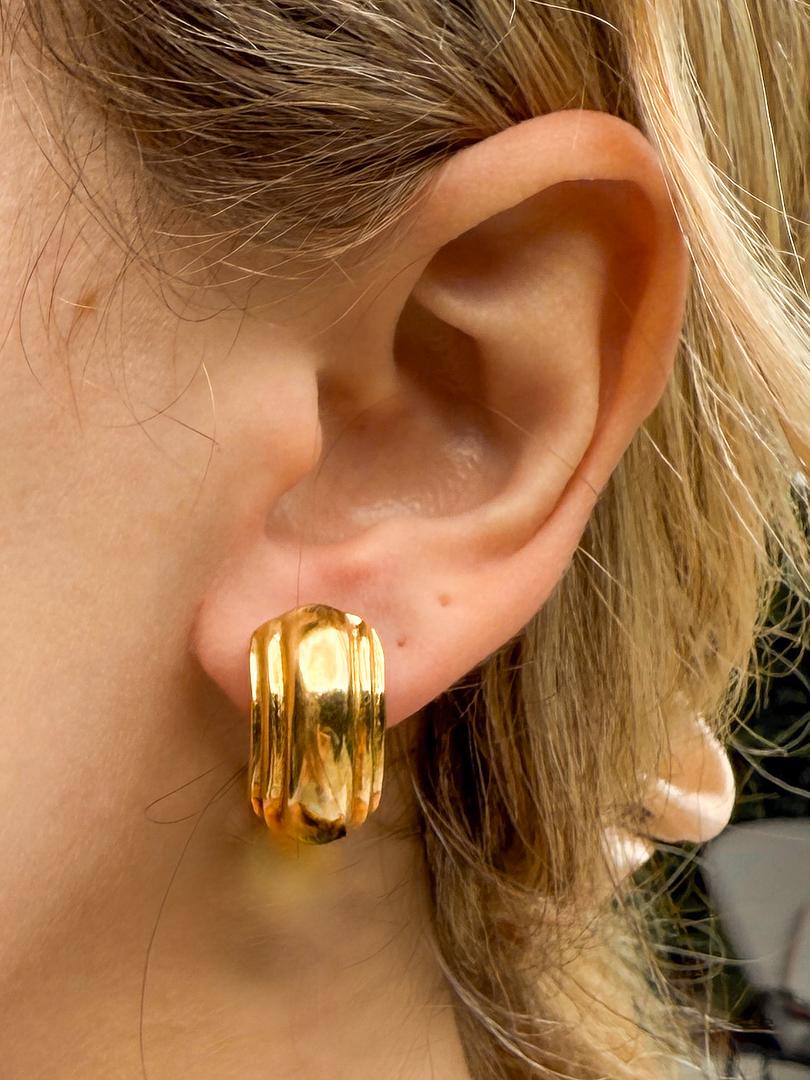 Vintage Roberto Coin Half Hoop Earrings in 14K