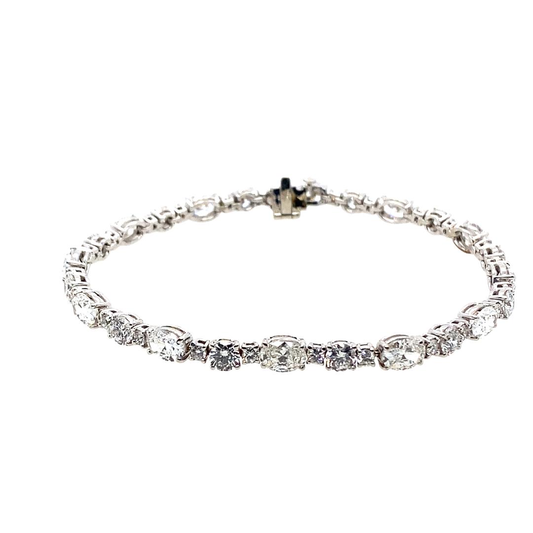 Diamond Line Bracelet in 14k White Gold