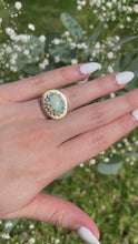 Load and play video in Gallery viewer, Diamond and Opal Ring in 14k Gold
