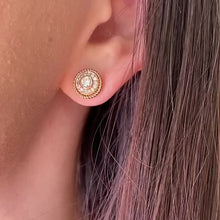 Load and play video in Gallery viewer, Diamond Studs in 14K Rose Gold
