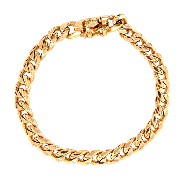 Oval Rose Gold Link Bracelet in 18k