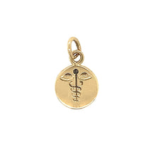 Load image into Gallery viewer, Caduceus Charm in 14k
