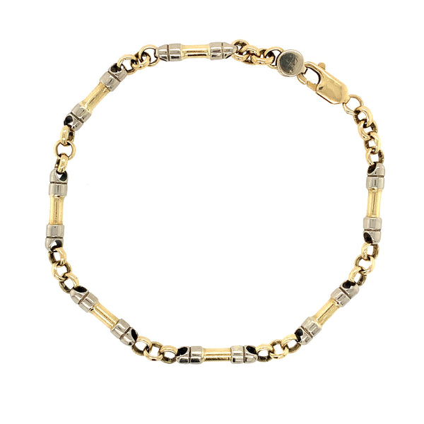 Yellow & White Gold Link in 14k