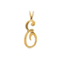 Load image into Gallery viewer, Vintage &quot;E&quot; Pendant in 14k
