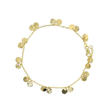 Load image into Gallery viewer, Double Disc Dangle Bracelet in 14K
