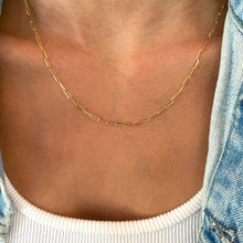 Load image into Gallery viewer, Small Paperclip Link Necklace in 14k
