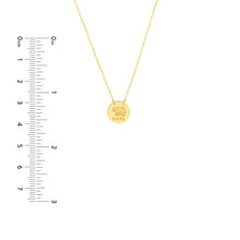 Load image into Gallery viewer, Etched Mama Bear Mini Disc Adjustable Necklace in 14K
