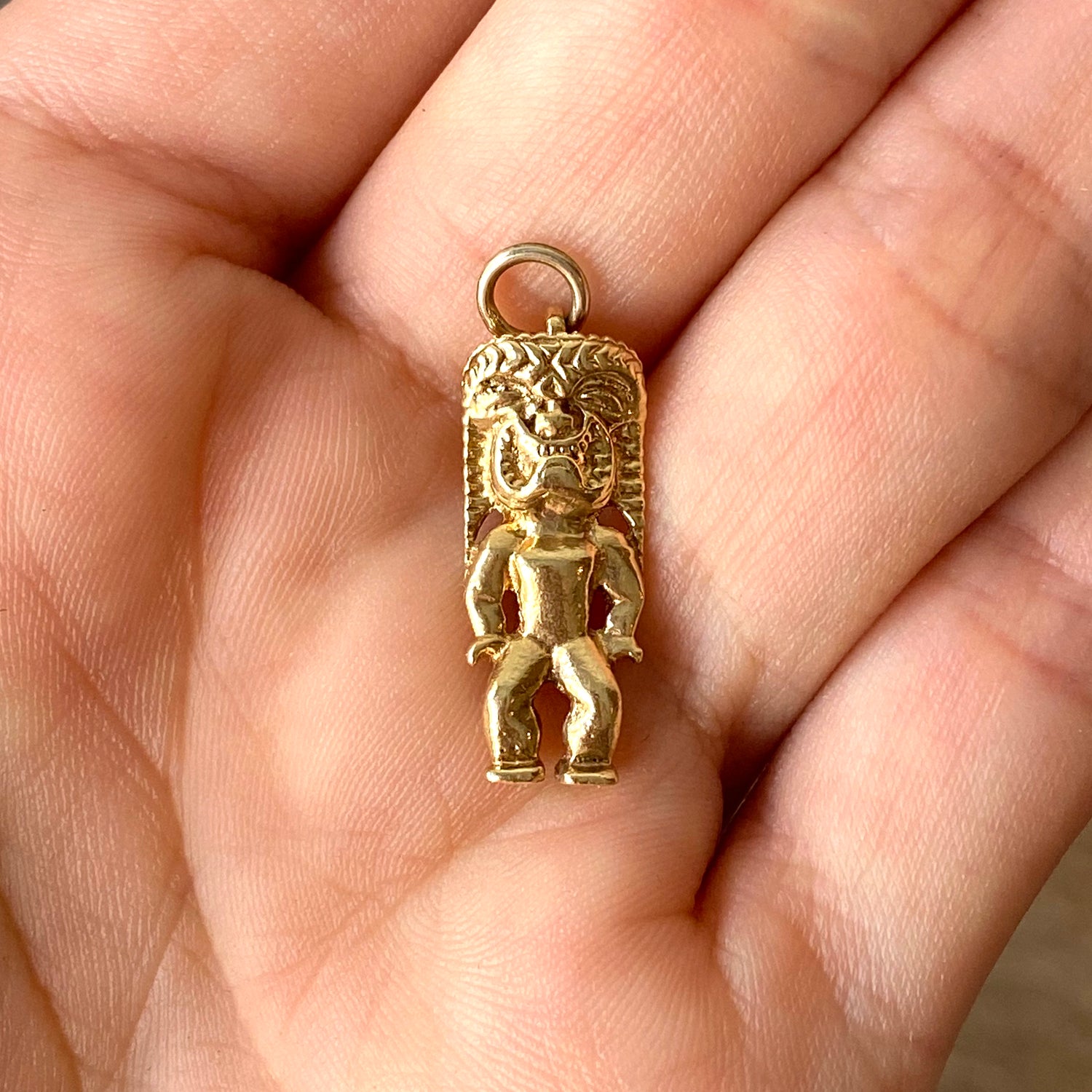 Vintage “Tiki Time” Charm in 14k